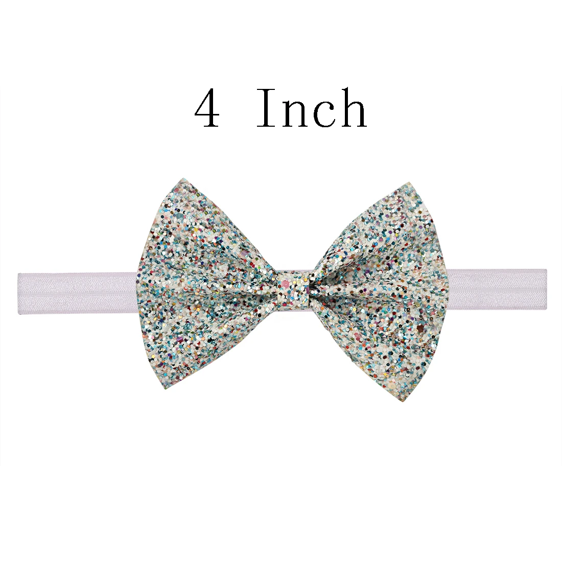 big bow-19 1 шт. Детская повязка на голову блестящие волосы бант резиновые повязки на голову пайетки принцесса 4 дюймов 2,5 дюймов Hairbows Hair Band New Baby Kawaii headwear - Цвет: big bow-19