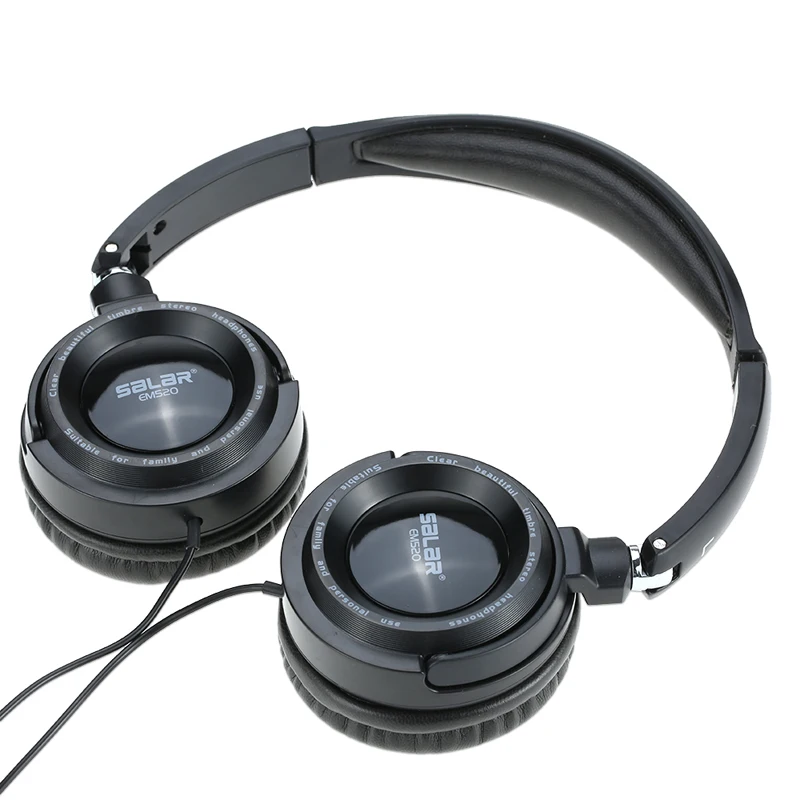 Salar EM520 Hifi наушники 3 5 мм складные регулируемые глубокий бас игровая гарнитура для