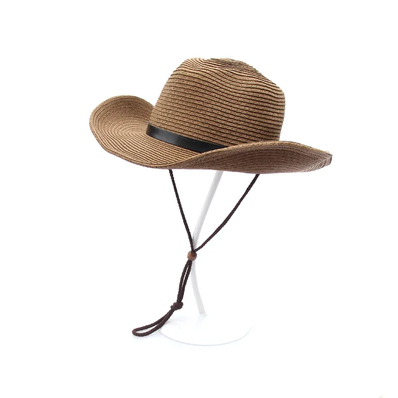 Летняя шляпа для женщин шляпы от солнца Пляжная женская соломенная с широкими