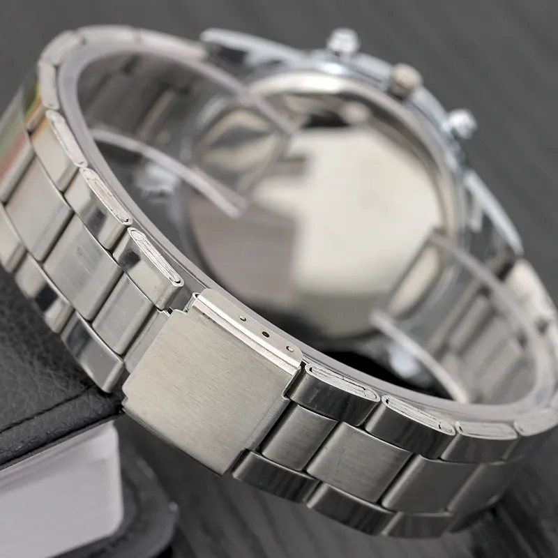 Полностью стальные мужские часы модные кварцевые военные армейские низкая цена |