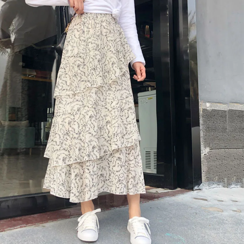 1 шт. эластичный с высокой талией юбки Для женщин многослойные юбки-пачки 2019 осень