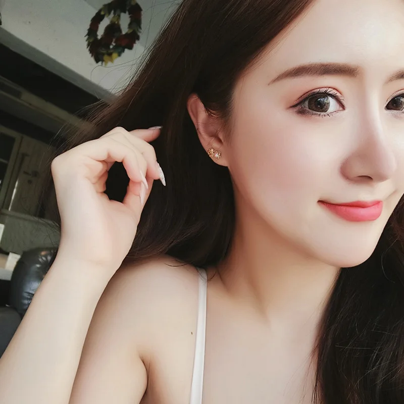 MENGJIQIAO 2019 новые корейские 4 шт/набор милые Луна Звезда Сердце асимметричные серьги