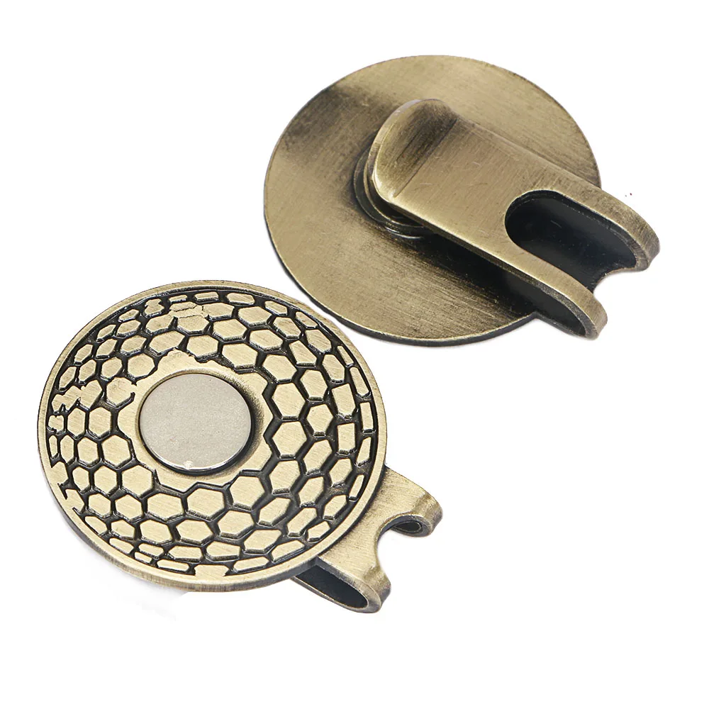 style 2 Coppery Зажим для шляпы для гольфа ферромагнитный сплав отметка для мяча для гольфа мяч для гольфа спортивные аксессуары - Цвет: style 2 Coppery