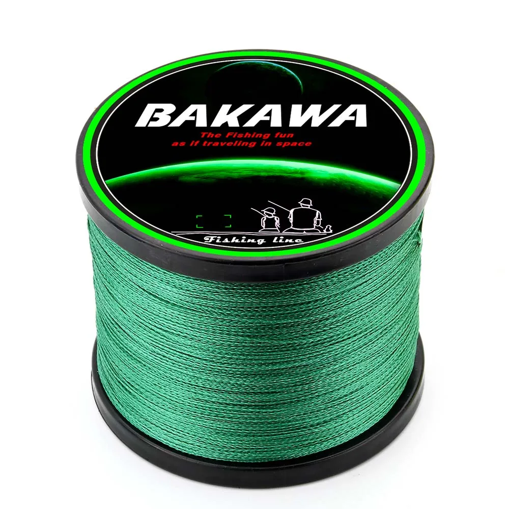 4 Stand 1000M GREEN BAKAWA 1000 м PE плетеная леска 4 нити 10-85LB Multifilament леска - Цвет: 4 Stand 1000M GREEN