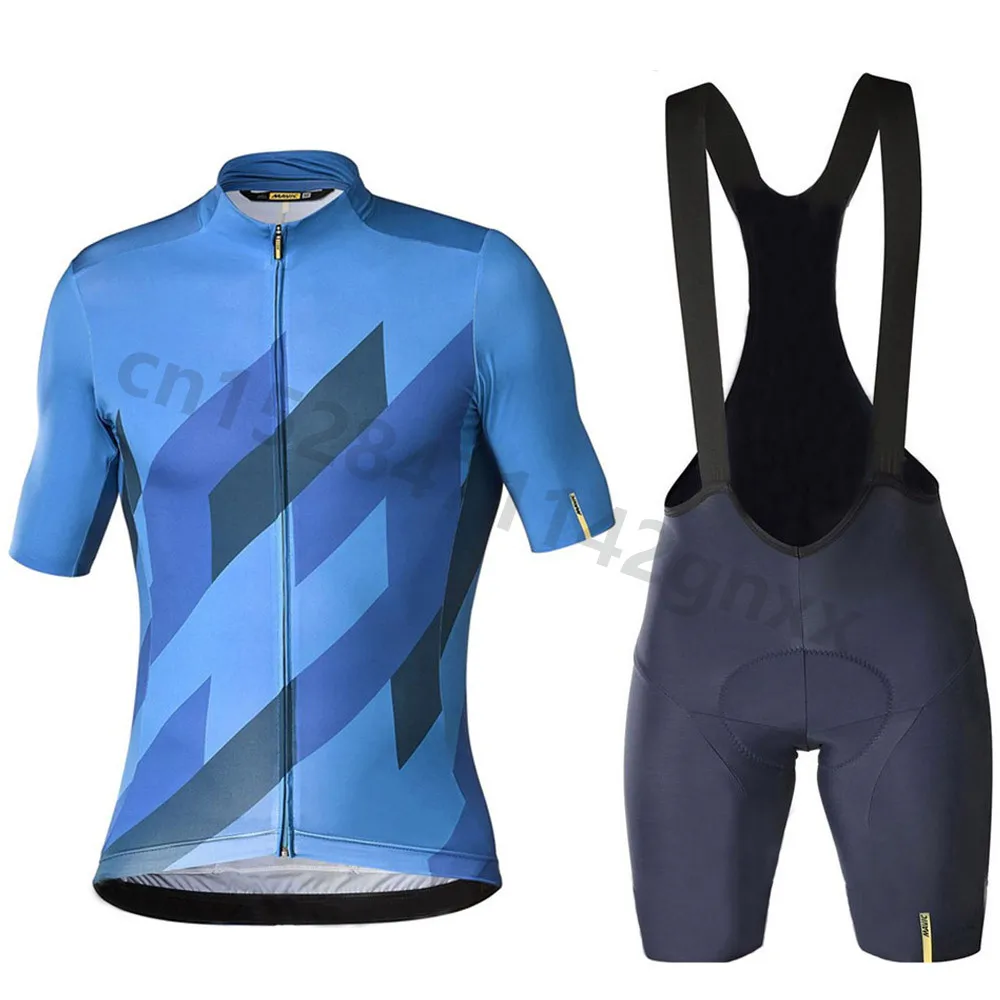 New Mavic Summer Cycling Jersey Set Breathable Team Racing Sport Bicycle Jersey Mens Cycling Clothing Short Bike Jerseys NW - Цвет: 18