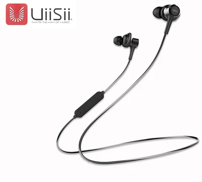 Беспроводная bluetooth-гарнитура UiiSii BT260, спортивные наушники-вкладыши для бега, водонепроницаемые наушники aptX с микрофоном для iphone, xiaomi, huawei - Цвет: Black