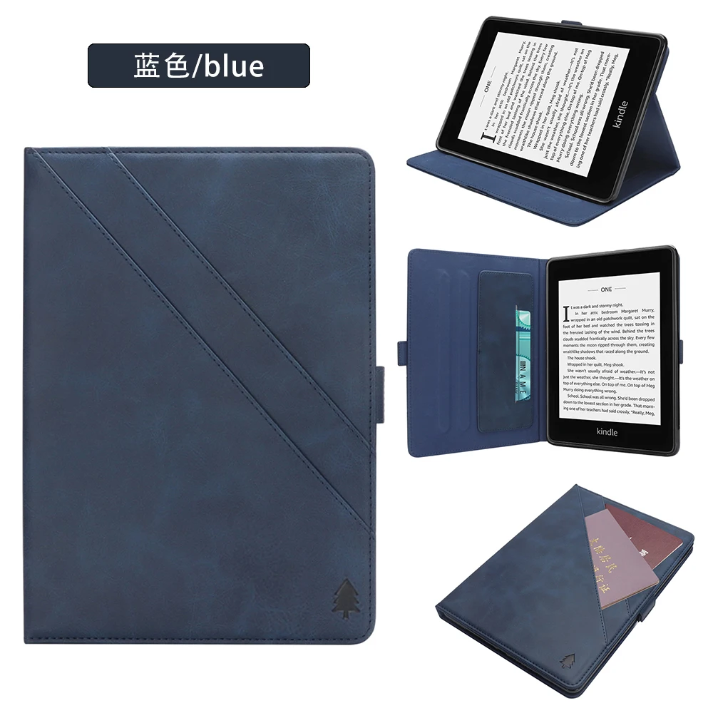 Тонкий кожаный чехол книжка с подставкой Магнитный смарт для карт Kindle Paperwhite 4 6