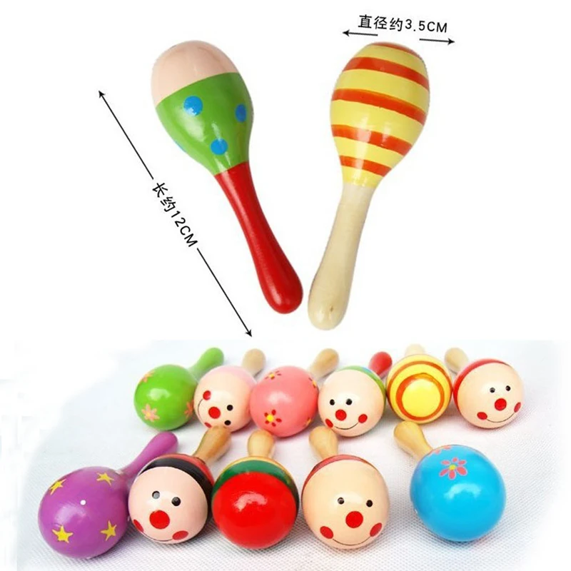 

Liyuan 1 шт., детская деревянная погремушка, песочный молоток, погремушка, ударный инструмент, мягкий погремушка для кроватки, детская игрушка с...