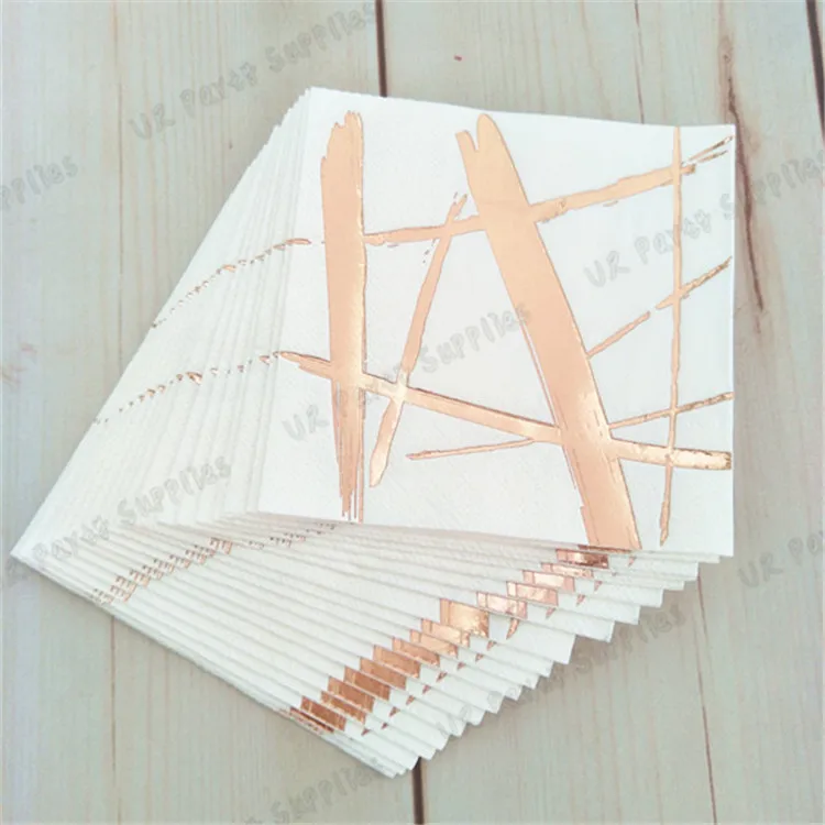 40 комплектов розовые золотые украшения из фольги шестиугольные бумажные тарелки