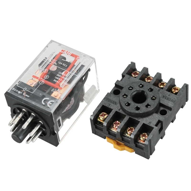 MK2P I прозрачный корпус DPDT AC220V Катушка мощность основание релейного разъема|Реле| |