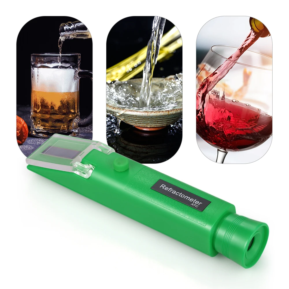 Portable ATC Alcohol Refractometer Handheld Refratometer Liquor Volume Percent Tester with 0-80% Measuring Range | Инструменты