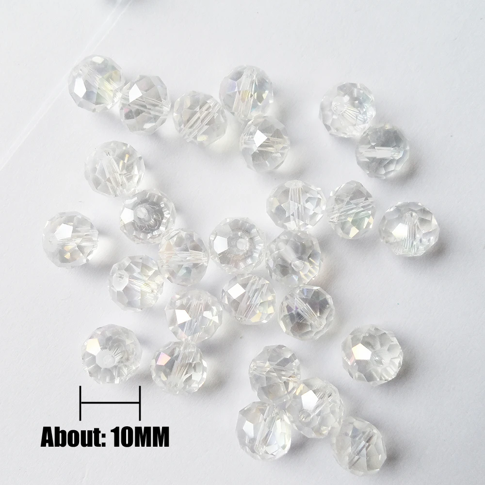 Хит продаж высококачественные прозрачные белые плоские кристаллические бусины