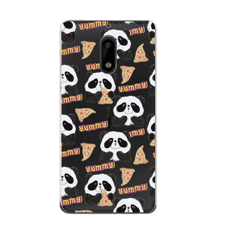 Panda Coque Soft Clear TPU Phone Case For Nokia3 5 6 8 N540 N640 N535 N830 Fundas Cow Silicone Printed Cute Cover Free Shipping | Мобильные