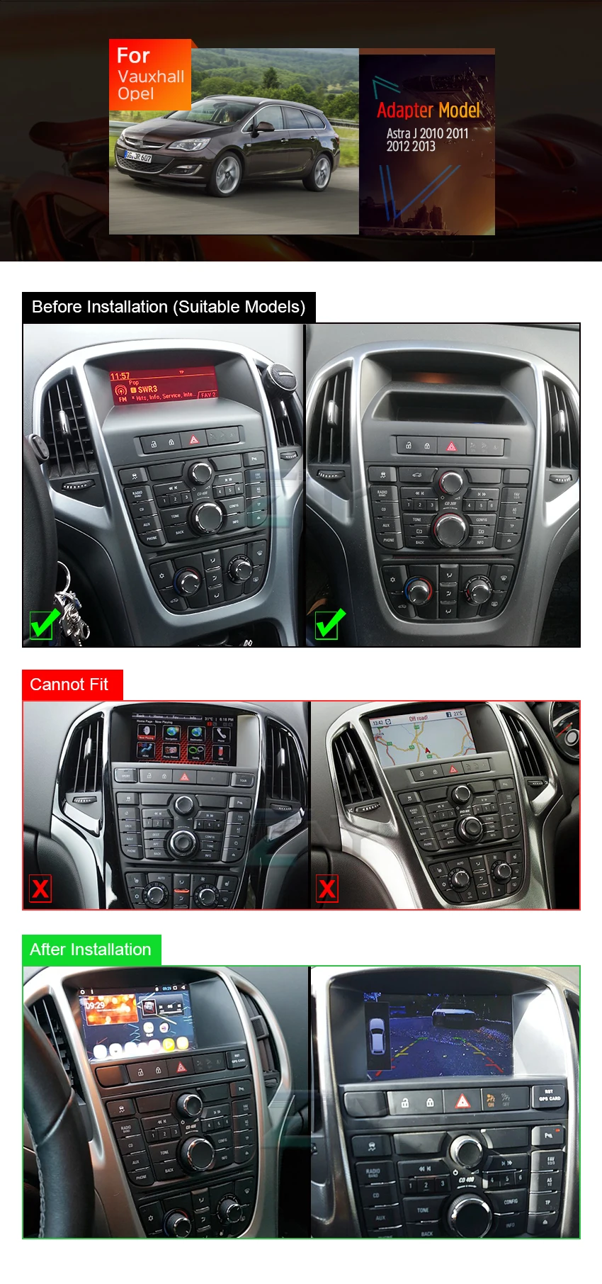 " Android 9,0 автомобильный DVD для OPEL Vauxhall Astra J 2010 2011 2012 2013 авто радио FM RDS стерео WiFi gps Навигация резервная камера