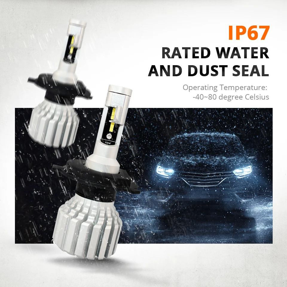 Partol H4 H7 H11 9005 9006 светодиодные фары Противотуманные автомобиля 60 Вт 7000LM 6500 K
