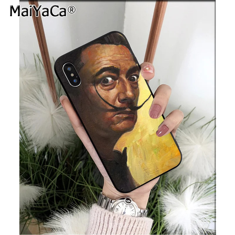 MaiYaCa Salvador Dali художественный Силиконовый ТПУ мягкий черный чехол для телефона для iPhone X XS MAX 6 6s 7 7plus 8 8Plus 5 5S SE XR чехол - Цвет: A8