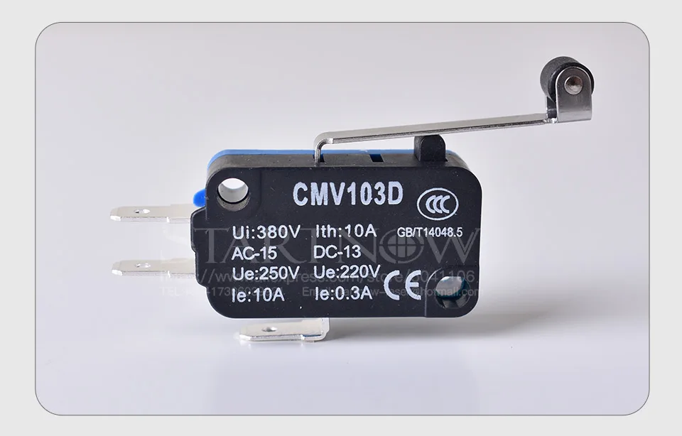 Мгновенный микро концевой выключатель CMV103D UE220V 0.3A с длинной ручкой Открытый концевой датчик для CO2 лазерной гравировки резки ЧПУ