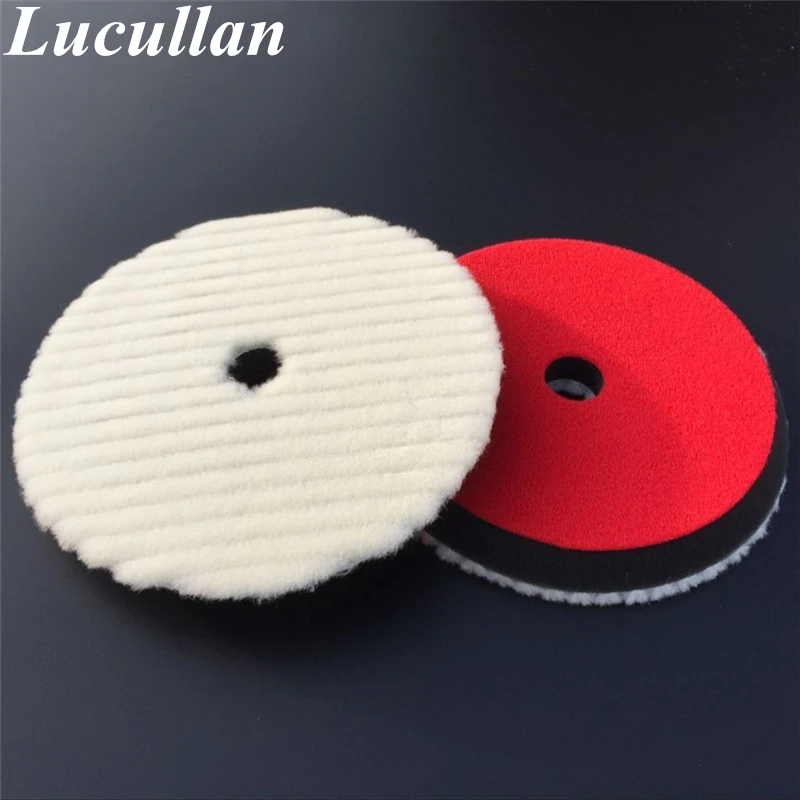 

7" 180mm Japanese-Style Short Hair Auto Detailing Buffing Cutting Pad Natural Sheepskin Wool Polishing Pad