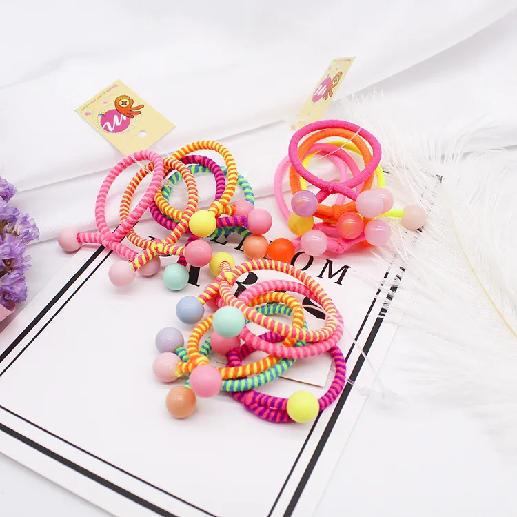 random color PJ-1 10 шт./лот, головной убор для девочек, аксессуары для одежды, высокая эластичная резинка, женские волосы с головным убором - Цвет: random color PJ-1