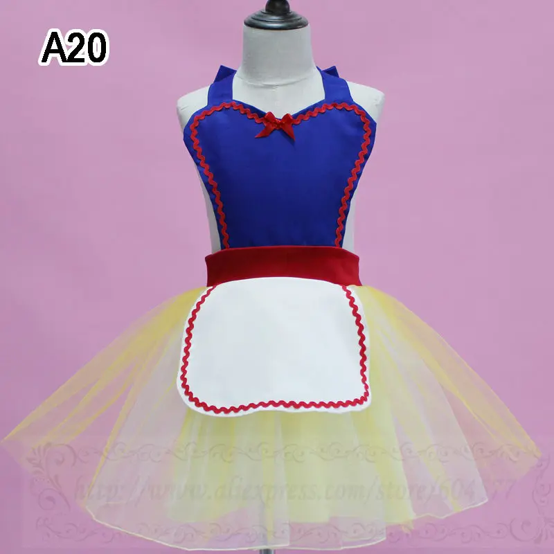 A20 Costumes for Girls Mermaid Snow White Elsa Costume Minnie Anna Cosplay Princess Tutu Apron for Halloween Christmas Easter Party - Цвет: A20