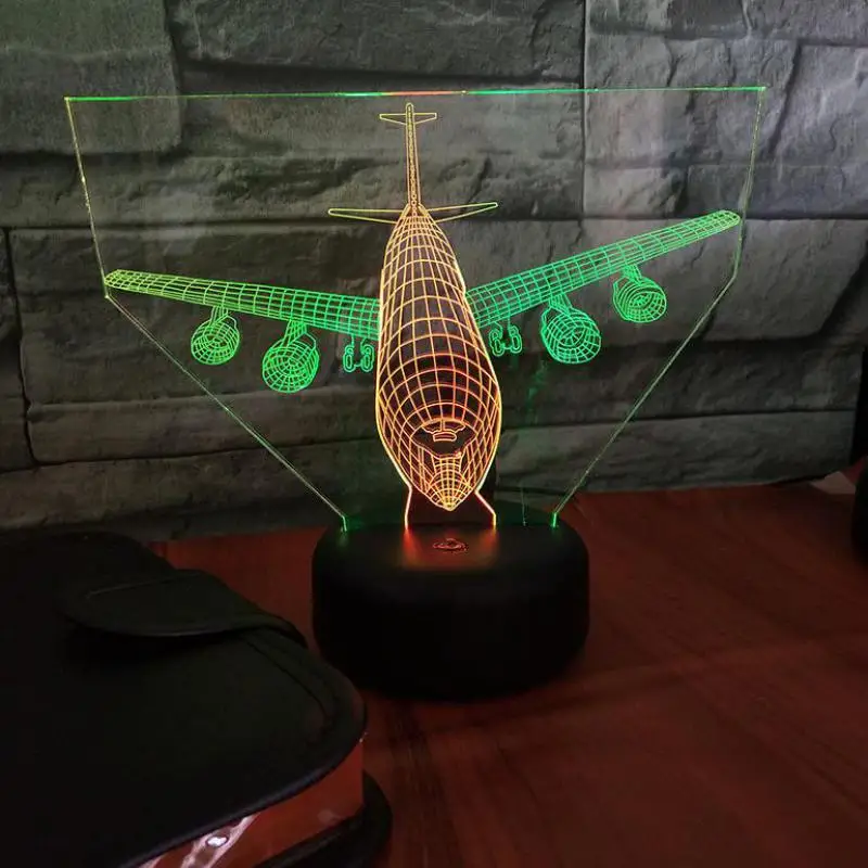 3d визуальная настольная лампа Airliner креативный Рождественский подарок для детей