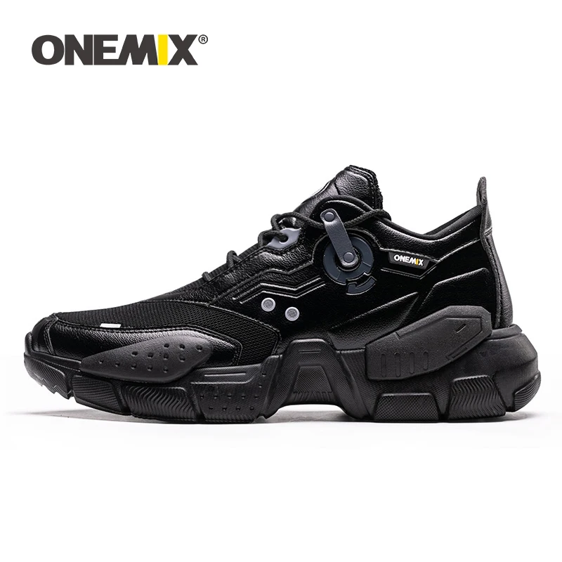 ONEMIX Men Sneakers Leather Running Shoes for Men Outdoor Walking Mens Sports Fashion Professional Trainers  Shoes