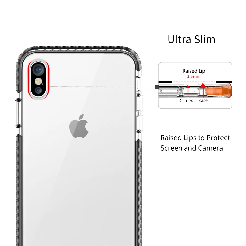 Чехлы WOWCASE для iPhone Xr, ударопрочные, гибридные, прозрачные, с воздушным пузырьком, из силикона TPE, с задней крышкой, для X Xs Max, чехол Coque