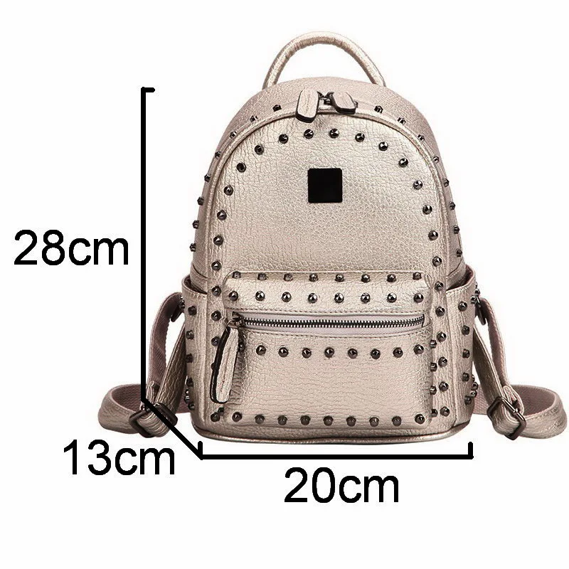 Gradosoo рюкзак с заклепками в стиле панк женский известный бренд искусственная кожа