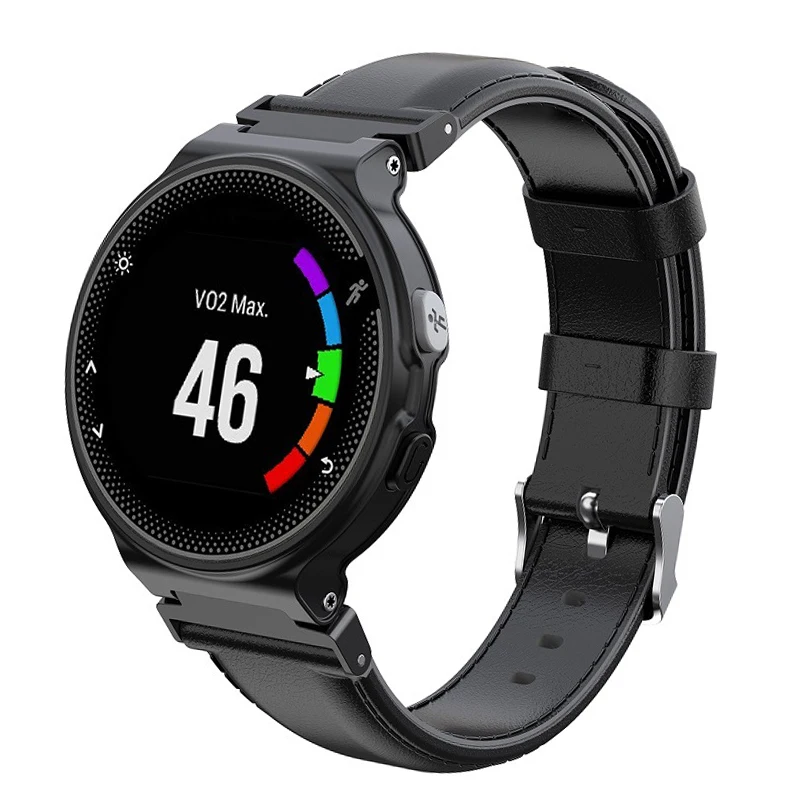 Ремешок из натуральной кожи для смарт часов Garmin Forerunner 220 230 235 620 735 735XT S20 S5