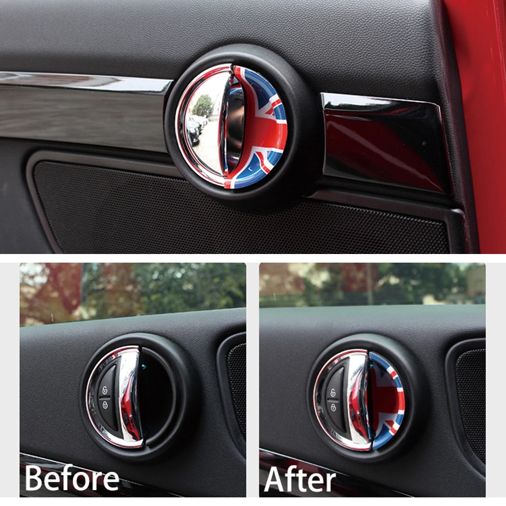 2 шт. интерьер передней двери ручка Корпус Декор ПК наклейка Shell Обложка для MINI Cooper