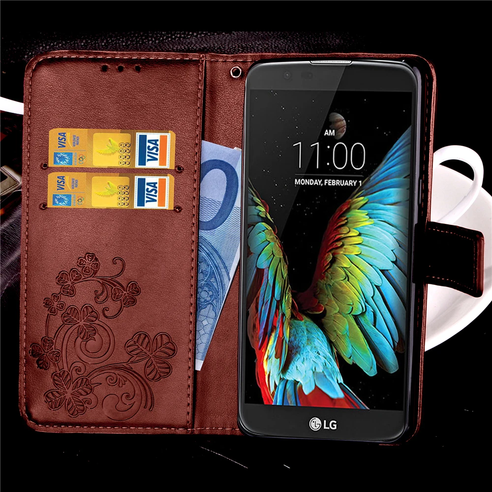 Чехол для LG K10 LGK10 флип Чехол чехол Роскошный кожаный чехол для LG K 10 K10 4 аппарат не привязан к оператору сотовой связи K430ds K430 K420 K420N K410 бумажник чехол для телефона чехол s