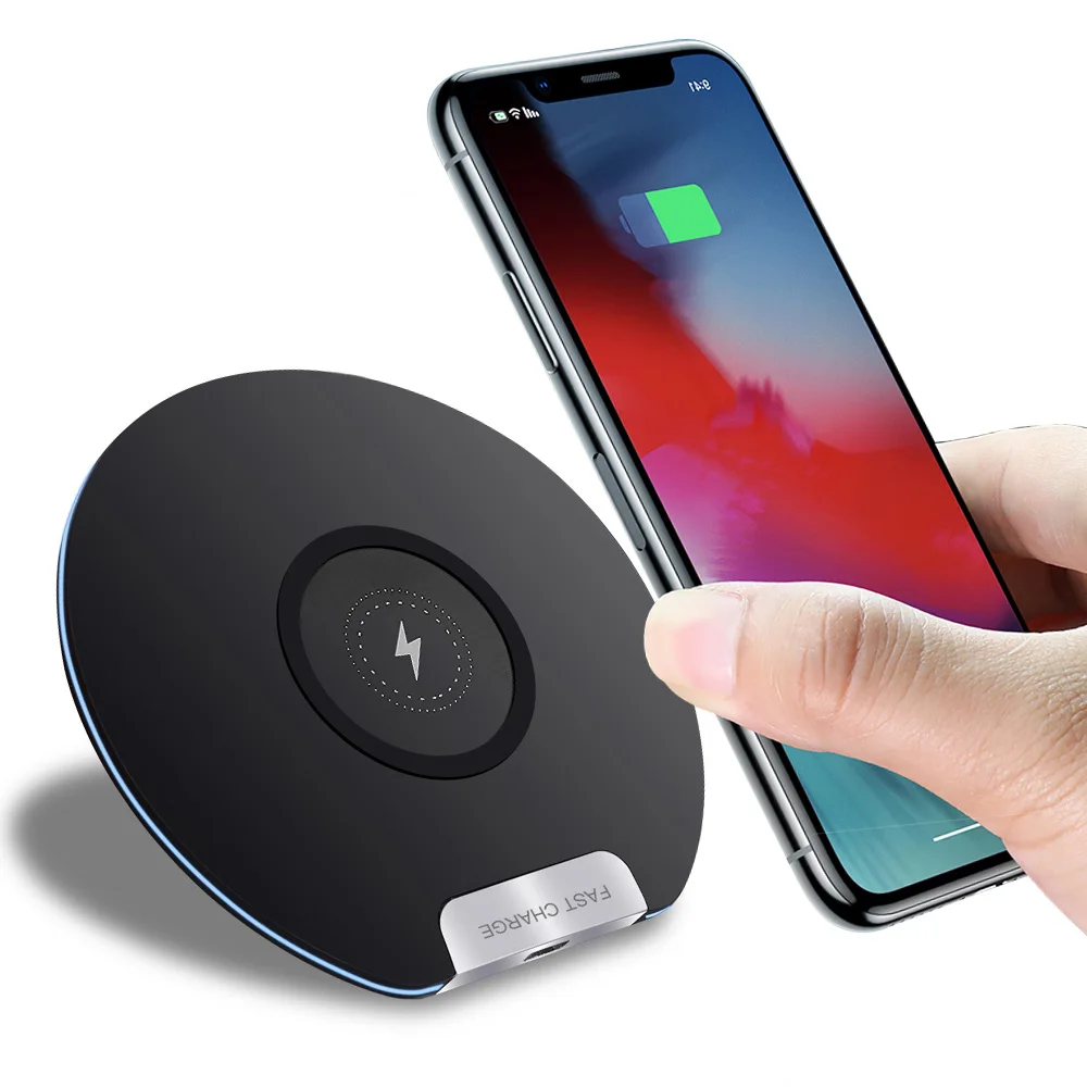 Беспроводное зарядное устройство DCAE 10 Вт QC 3 0 Qi адаптер для iPhone 11 XS XR X 8 Samsung S10 S9 S8
