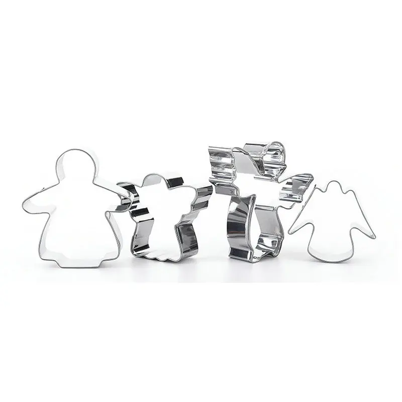 Kuki-fun очаровательный Ангел Cookie Cutter Set нержавеющая сталь Форма для вырезания печенье формы для выпечки
