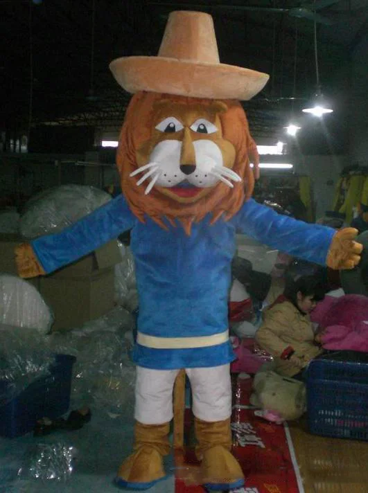 С одним мини вентилятор внутри головы взрослых hat лев костюм талисмана для чтобы