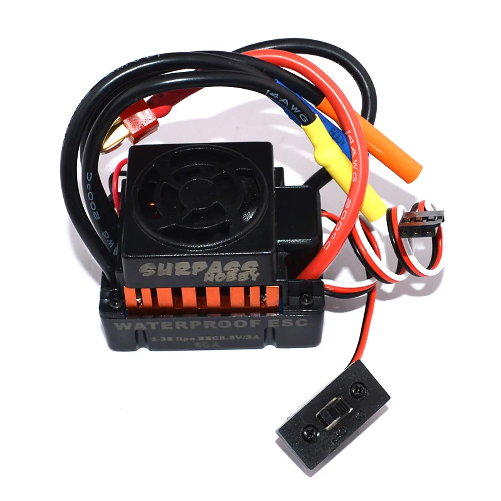 Surpass хобби водонепроницаемый 3650 3900KV бесщеточный ру автомобиль мотор с 60A набор ESC
