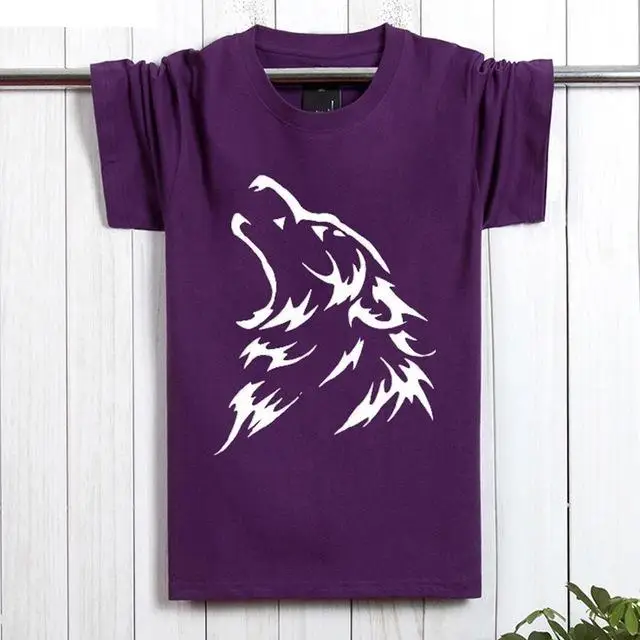 picture color Летняя мужская футболка 5XL волк большой размер 6XL 7XL 8XL Повседневная футболка с хлопковой печатью домашняя свободная темно-синяя - Цвет: picture color