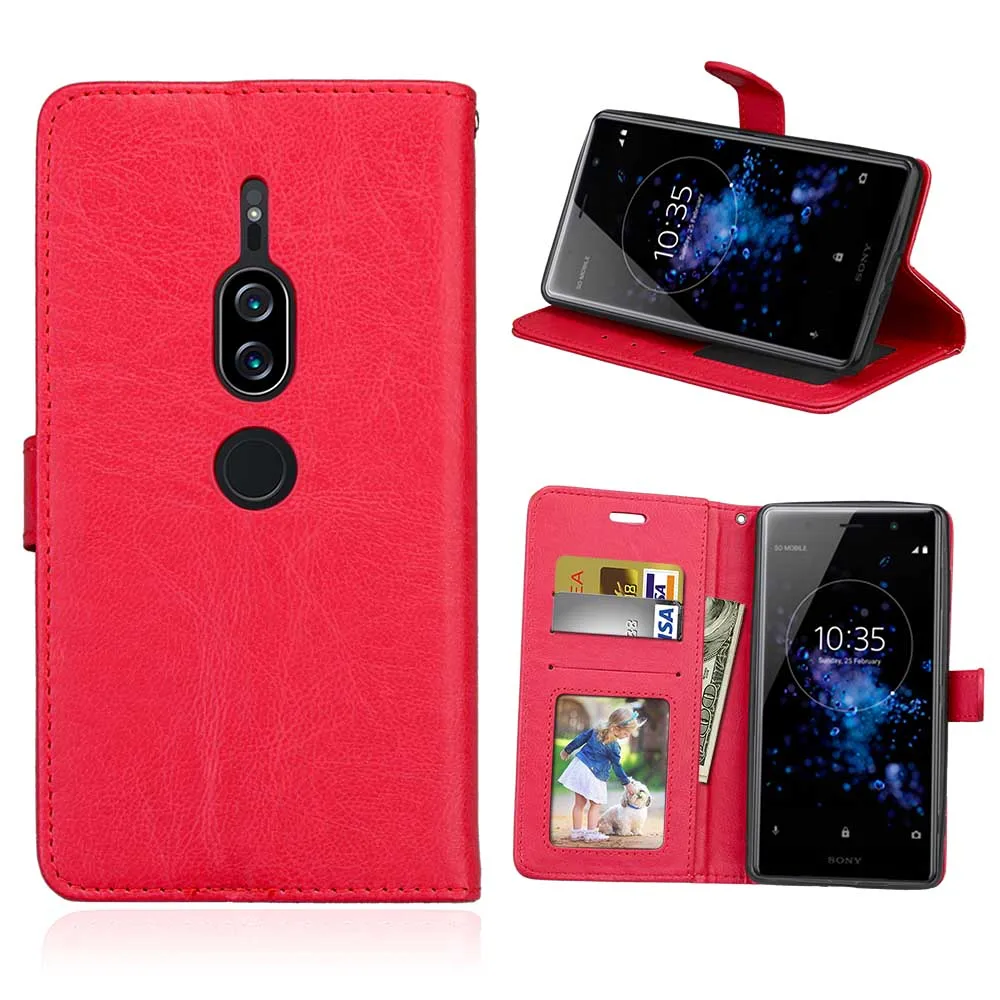 Многофункциональный 3 слота для карт чехол Sony Xperia L2 XA2 Ultra XZ2 Премиум Kickstand Бумажник