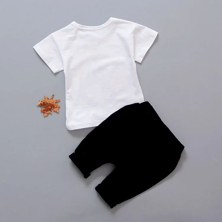 Малыш Мальчики Одежда Набор Хлопка С Коротким Рукавом Футболки + Шорты Наборы Для