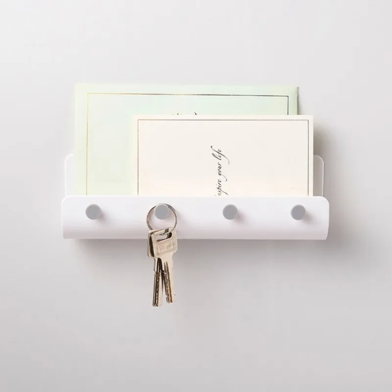 Bathroom Organizer 3 Colors Glue No Nail Wall Key Hanger Entrance Storage Racks | Дом и сад
