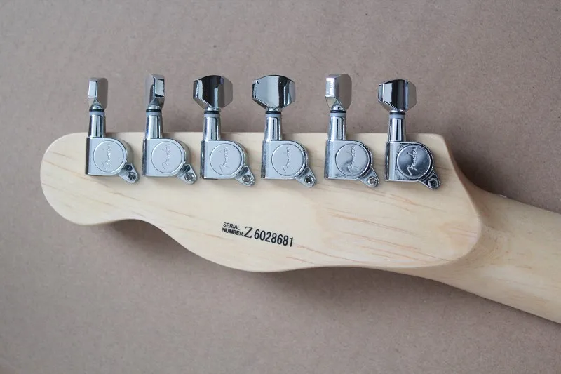 Бесплатная доставка F Telecaster Полу полый корпус Natural Цвет Джаз Электрогитары с Bigsby