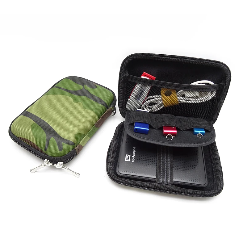

Camouflage Digital Accessories Case Travel Storage Bag for Mobile HDD, U Disk USB Cable Charger Portable Gadget Pocket EVA Pouch