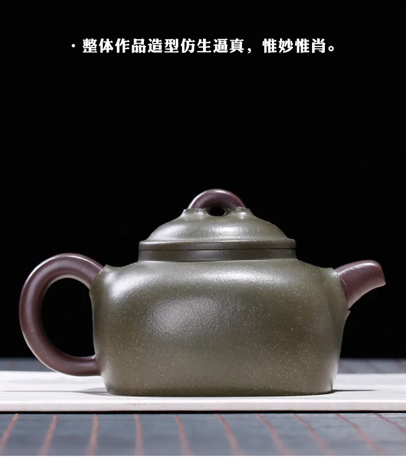 Yixing фиолетовый песок Teaware руды черный зеленый грязи гекси гуогонг Ван Zhenxue мастер ручной работы чайник одна