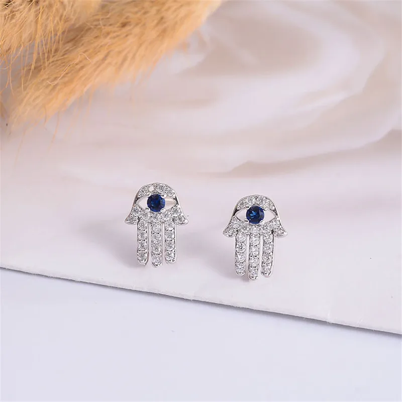 

FYM 6 Colors Fashion Beautiful Buddha Stud Earrings for Women Cute AAA CZ Ear Earrings for Woman Wholesale ER0199