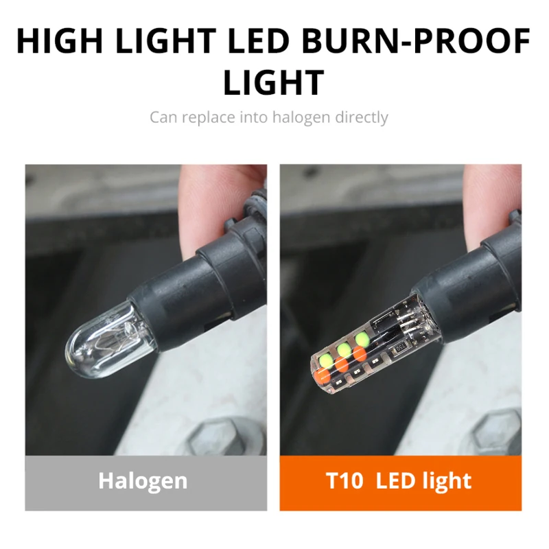 Niscarda 2x T10 W5W RGB светодиодный лампы дистанционного управления COB-18 силиконовый корпус стробоскоп вспышка автоматическая лампа для чтения автомобильный головной светильник