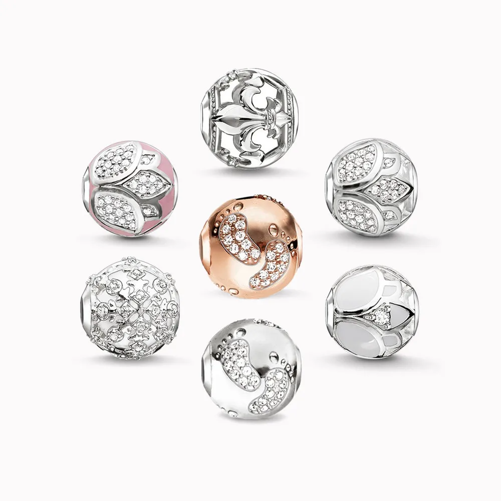 Бренд muffiy горный хрусталь следы цветок лотоса бусы трендовые Wanita Cantik Bijoux для DIY
