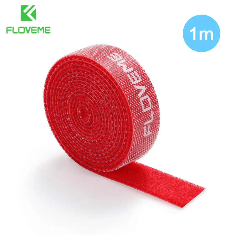 Red 1m FLOVEME кабельный менеджмент организатор провода шнур клип протектор USB кабель управление держатель кабеля для айфун тип - Цвет: Red 1m