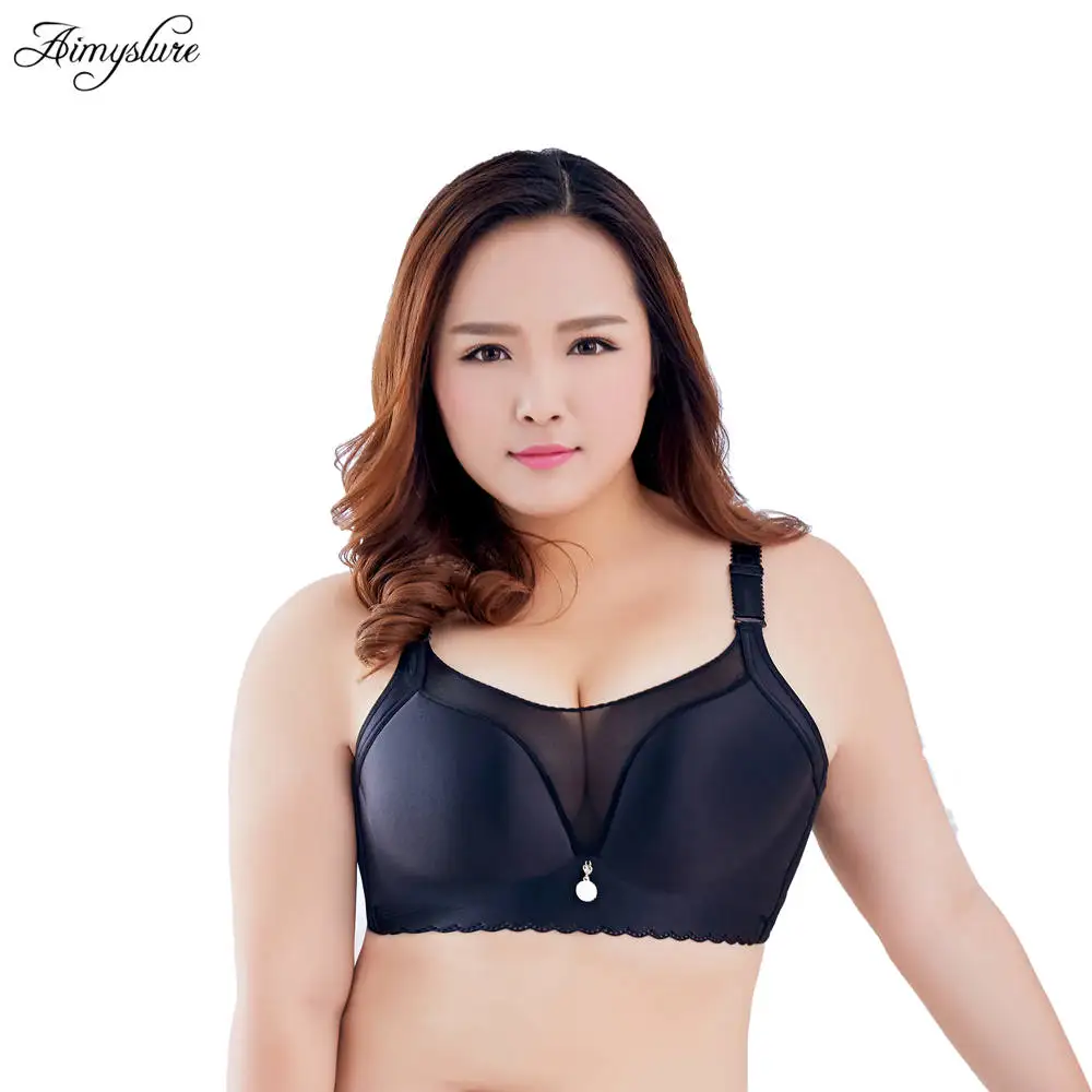 Сексуальный бесшовный бюстгальтер без косточек плюс размер Пуш Ап C D E чашка