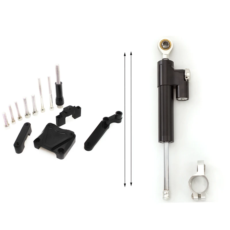 FXCNC Aluminum Steering Damper Stabilizer Mounting Safety Control + Brackets kit for Kawasaki EX300 NINJA300 2013-2016 2014 2015 |