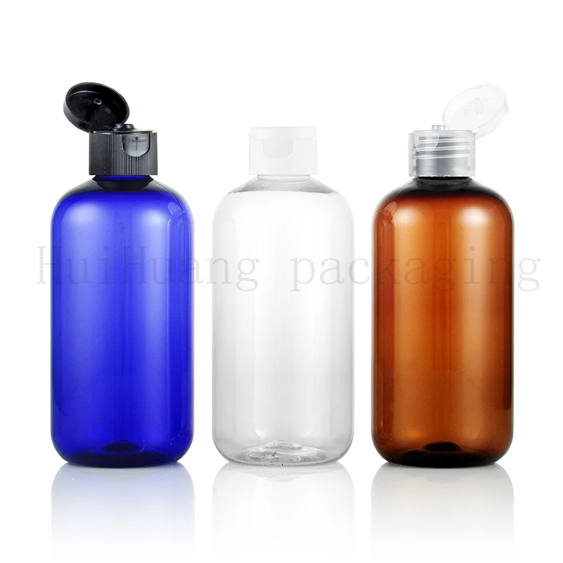 

20pcs 250ml Empty Plastic PET Clear Bottles With Flip Top Cap,250cc Plastic Lotion Cream Containers Bottle Shampoo Travel Bottle
