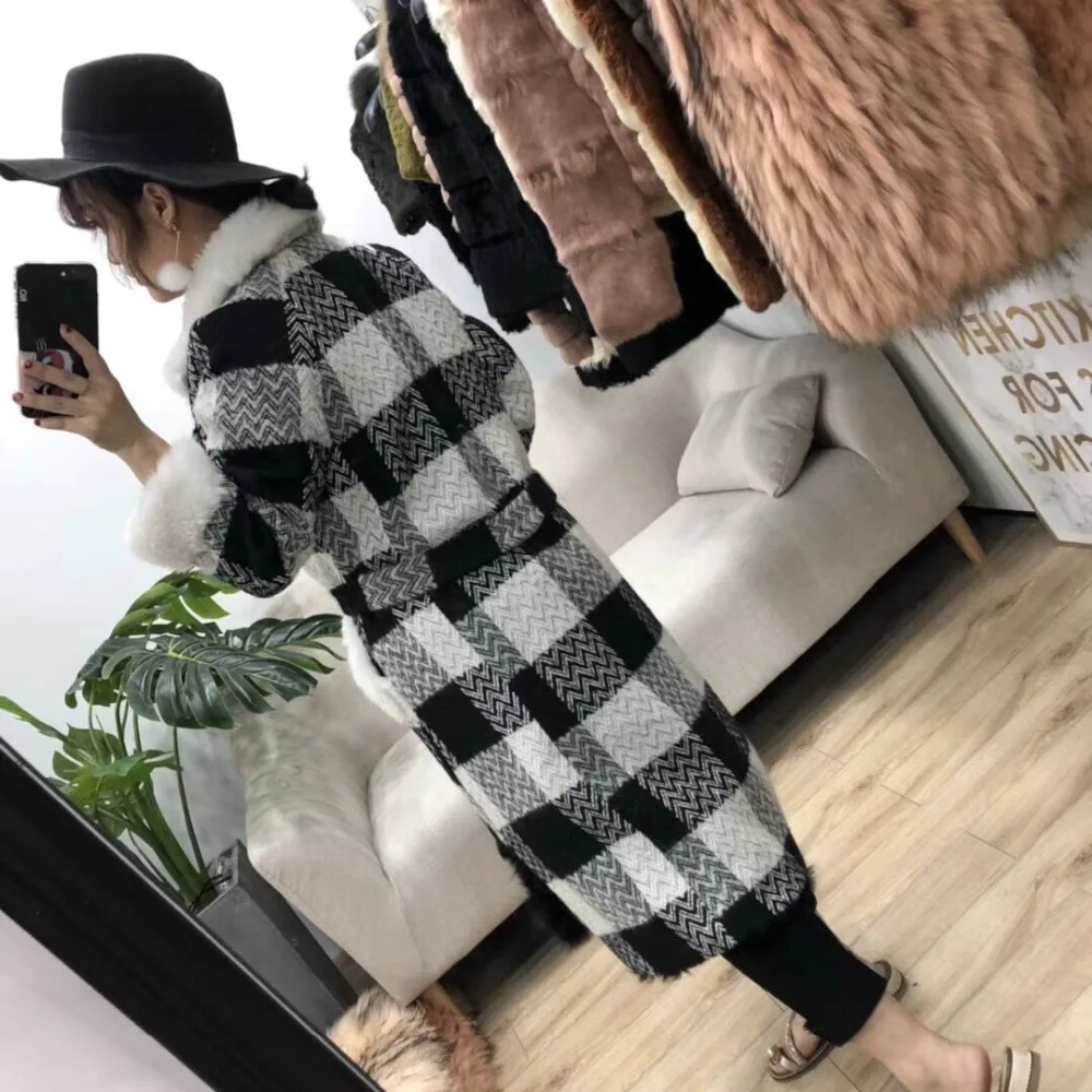 Распродажа зимняя куртка с подкладкой из натурального меха ягненка женское